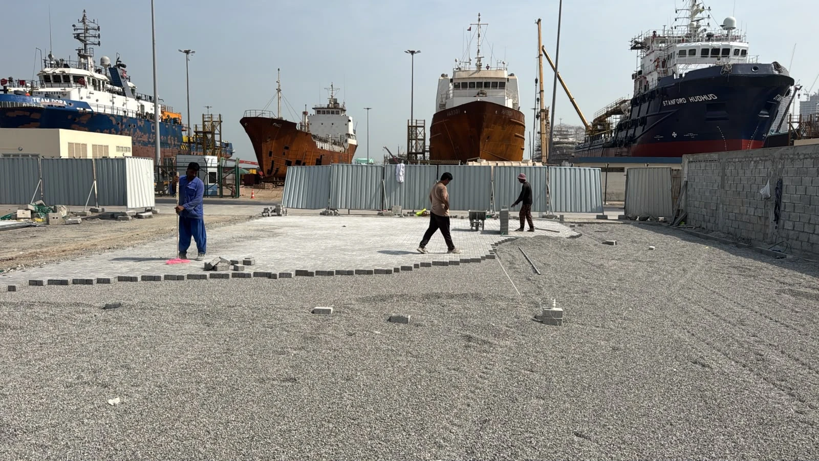 External works construction site